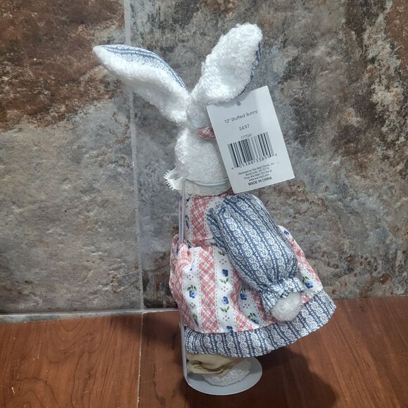 Create A Craft Stuffed Bunny Easter Rabbit Country Farm House 12" - Picture 13 of 14